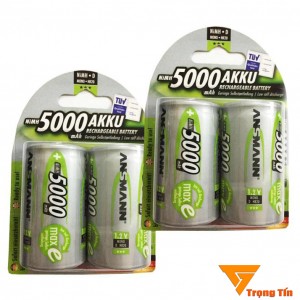 pin sạc Đại D ANSMANN 5000mah vỉ 2 viên