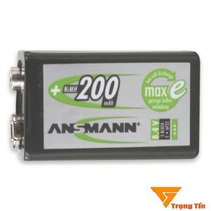 pin sạc 9V ANSMANN 175mAh, pin sạc vuông