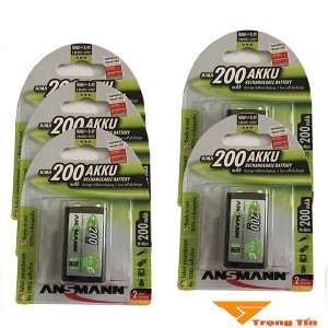 pin sạc 9V ANSMANN 175mAh, pin sạc vuông