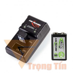 Bộ sạc pin 9v Powerline 2 Ansmann