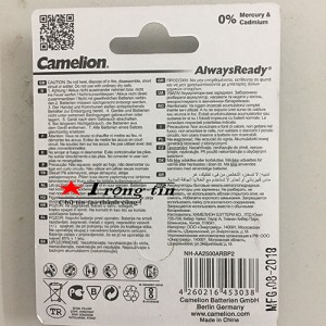 pin sạc AA Camelion 2500mAh (vỉ 2 viên)