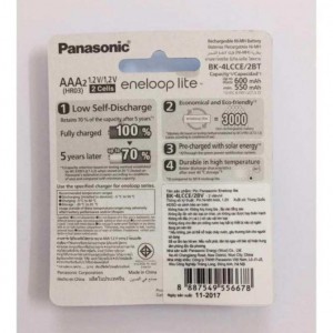 Pin sạc aaa Eneloop 600mah vỉ 2 viên