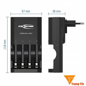 Máy sạc pin Ansmann Powerline 4 Smart