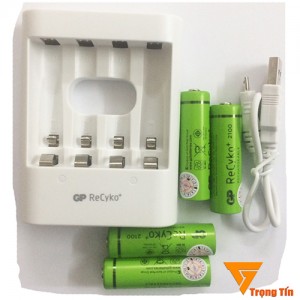 Máy sạc pin GP tặng kèm 4 pin sạc AA 2000mah