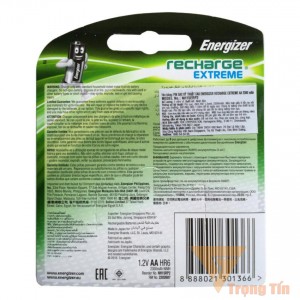 Pin sạc AA 2300mAh Energizer vỉ 2 viên