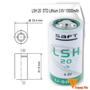 Pin Saft  LSH20 không chân